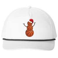 Christmas Basketball Snowman Snapback Five-Panel Rope Hat