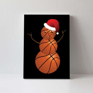 Christmas Basketball Snowman Canvas