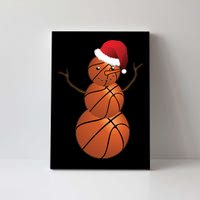 Christmas Basketball Snowman Canvas