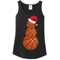 Christmas Basketball Snowman Ladies Essential Tank