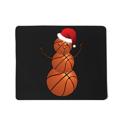 Christmas Basketball Snowman Mousepad