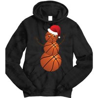 Christmas Basketball Snowman Tie Dye Hoodie