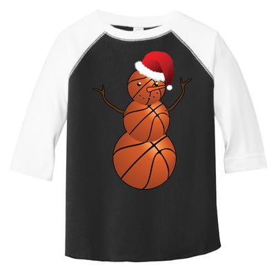 Christmas Basketball Snowman Toddler Fine Jersey T-Shirt