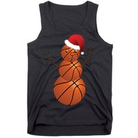 Christmas Basketball Snowman Tank Top