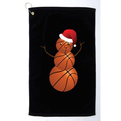 Christmas Basketball Snowman Platinum Collection Golf Towel