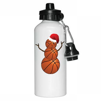 Christmas Basketball Snowman Aluminum Water Bottle