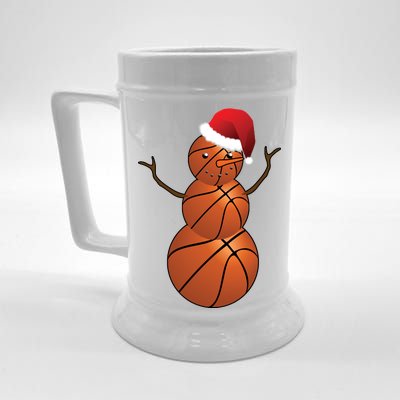 Christmas Basketball Snowman Beer Stein