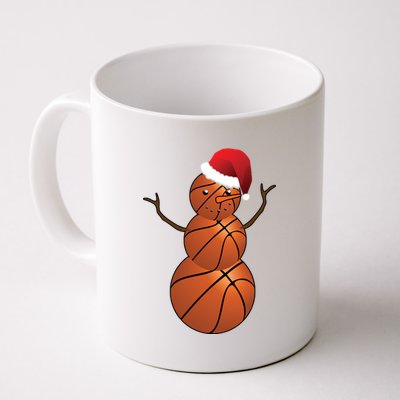 Christmas Basketball Snowman Coffee Mug