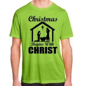 Christmas Begins With Christ Adult ChromaSoft Performance T-Shirt