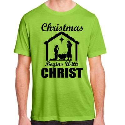 Christmas Begins With Christ Adult ChromaSoft Performance T-Shirt