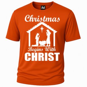 Christmas Begins With Christ Cooling Performance Crew T-Shirt