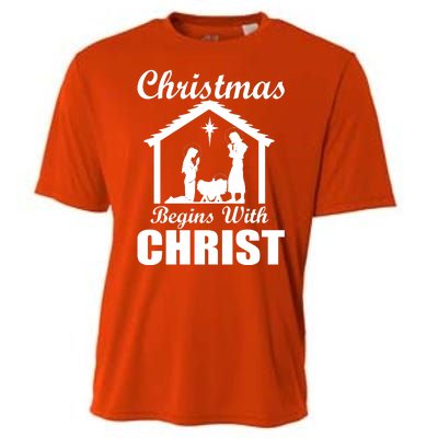 Christmas Begins With Christ Cooling Performance Crew T-Shirt