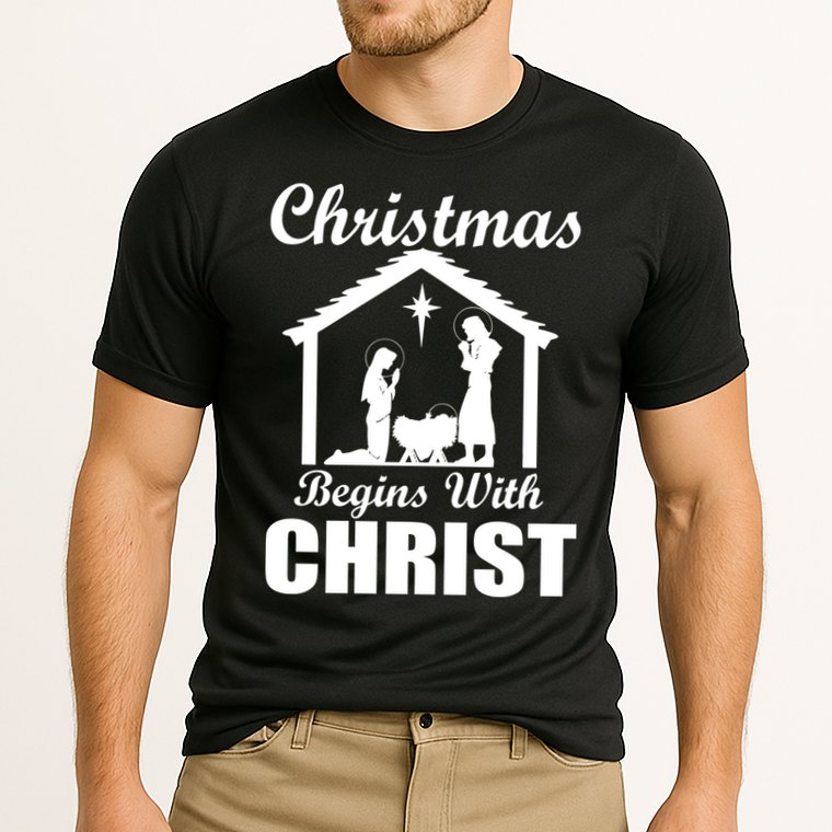 Christmas Begins With Christ Performance Shirt