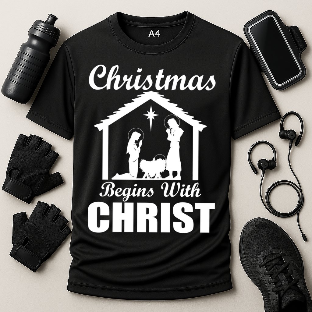 Christmas Begins With Christ Performance Shirt