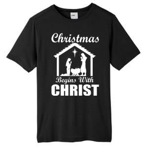 Christmas Begins With Christ Tall Fusion ChromaSoft Performance T-Shirt