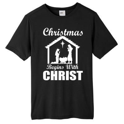 Christmas Begins With Christ Tall Fusion ChromaSoft Performance T-Shirt