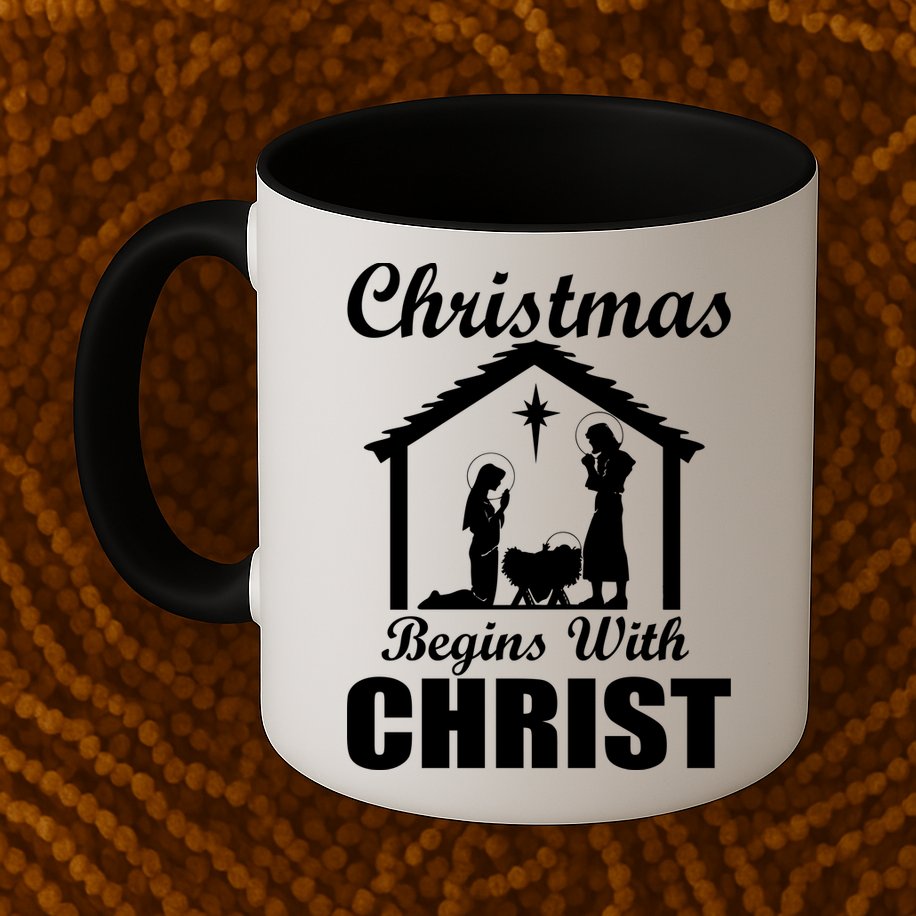 Christmas Begins With Christ Mug