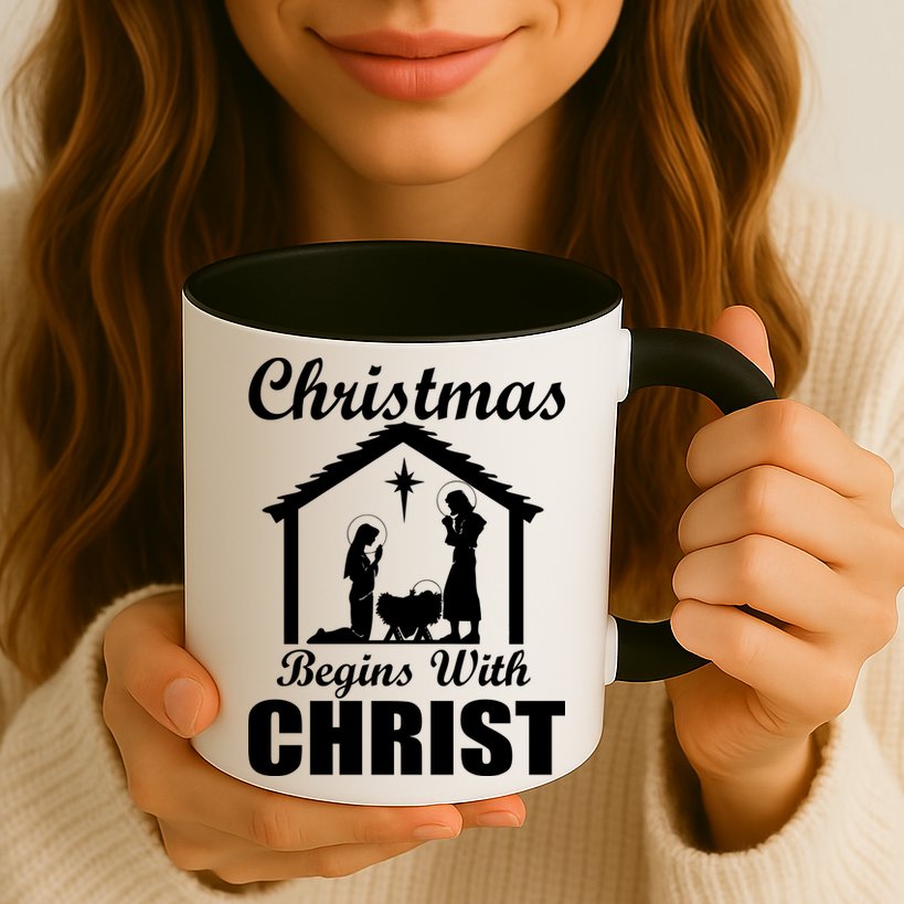 Christmas Begins With Christ Mug
