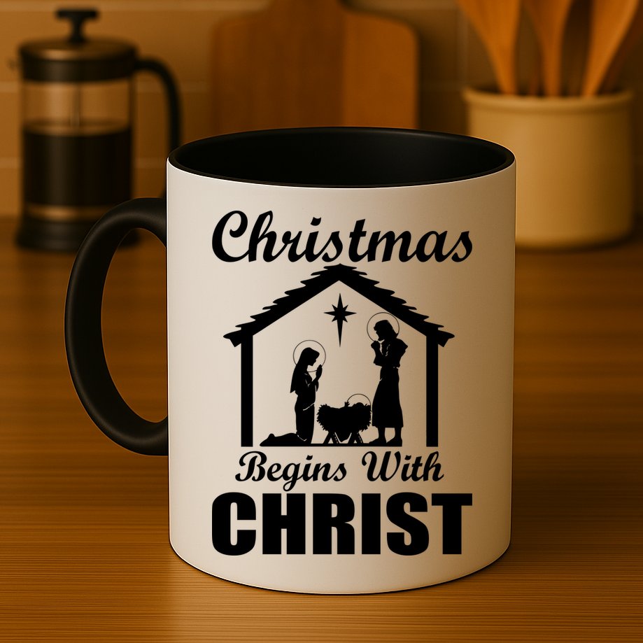 Christmas Begins With Christ Mug