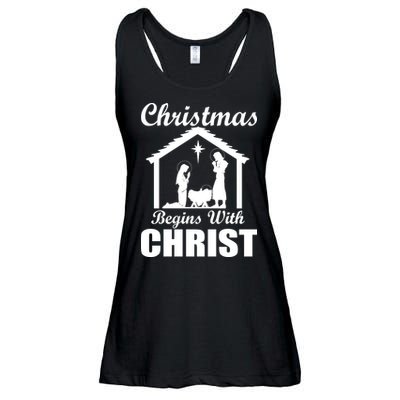 Christmas Begins With Christ Ladies Essential Flowy Tank