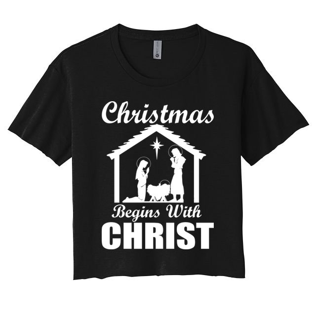 Christmas Begins With Christ Crop Top