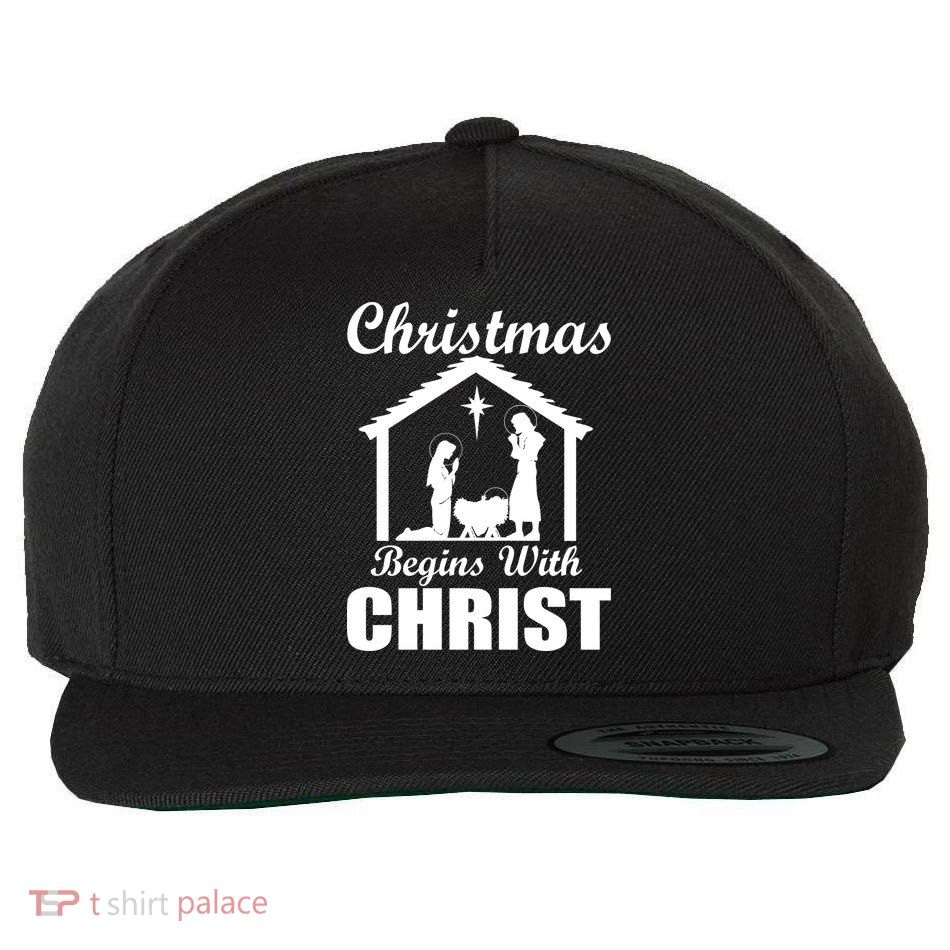 Christmas Begins With Christ Wool Snapback Cap