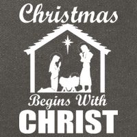Christmas Begins With Christ Cotton Canvas Backpack