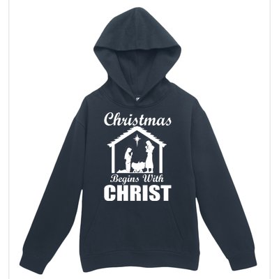 Christmas Begins With Christ Urban Pullover Hoodie