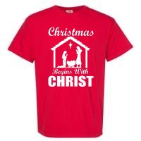 Christmas Begins With Christ Garment-Dyed Heavyweight T-Shirt