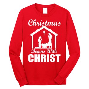 Christmas Begins With Christ Long Sleeve Shirt