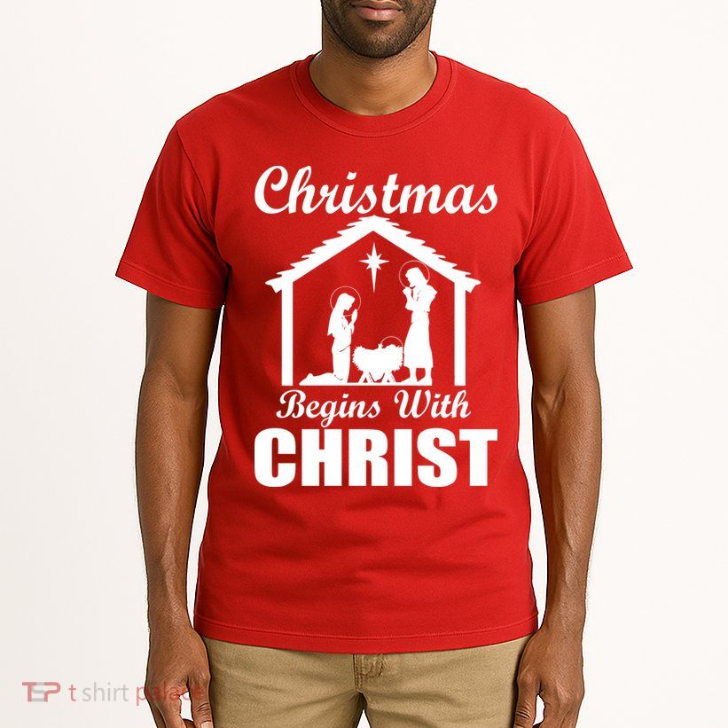Christmas Begins With Christ Tall T-Shirt