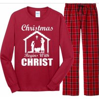 Christmas Begins With Christ Long Sleeve Pajama Set