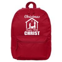 Christmas Begins With Christ 16 in Basic Backpack