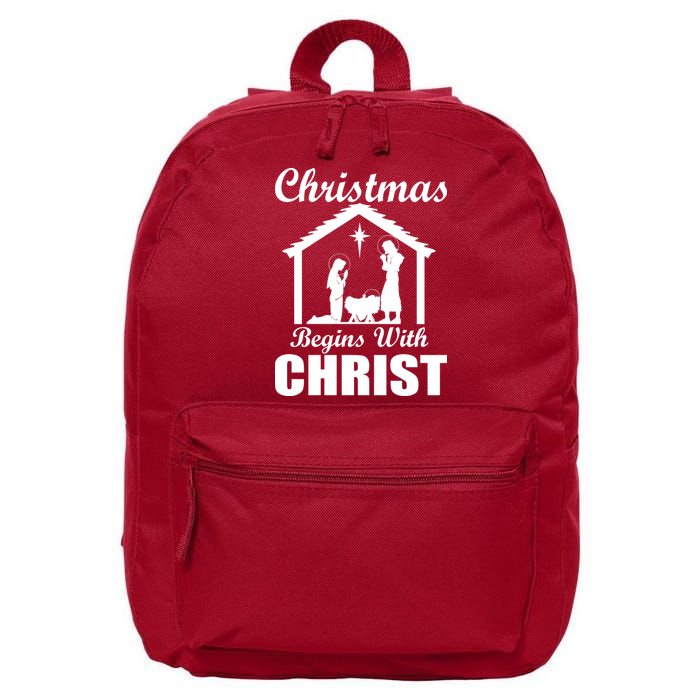 Christmas Begins With Christ 16 in Basic Backpack