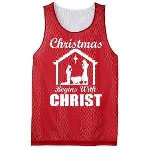 Christmas Begins With Christ Mesh Reversible Basketball Jersey Tank