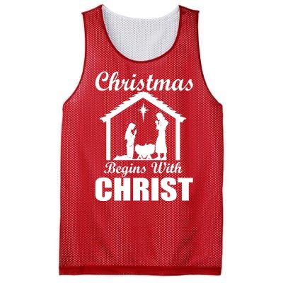 Christmas Begins With Christ Mesh Reversible Basketball Jersey Tank