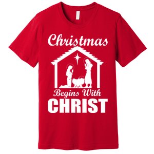 Christmas Begins With Christ Premium T-Shirt