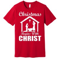 Christmas Begins With Christ Premium T-Shirt