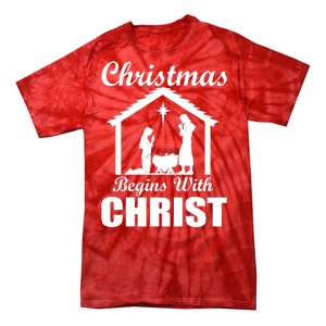 Christmas Begins With Christ Tie-Dye T-Shirt