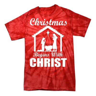 Christmas Begins With Christ Tie-Dye T-Shirt