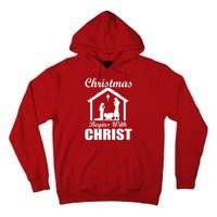 Christmas Begins With Christ Tall Hoodie