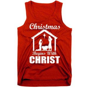 Christmas Begins With Christ Tank Top