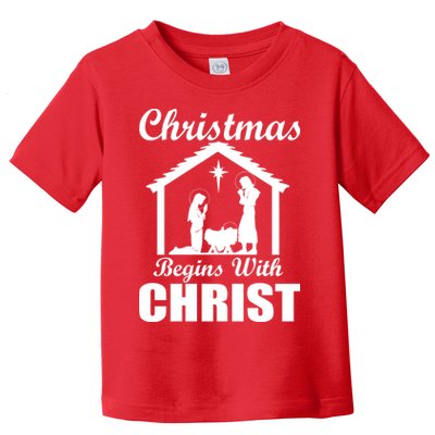 Christmas Begins With Christ Toddler T-Shirt