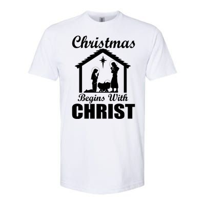 Christmas Begins With Christ Softstyle® CVC T-Shirt