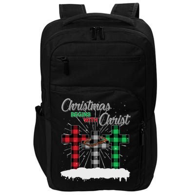 Christmas Begins With Christ Jesus Birthday Impact Tech Backpack