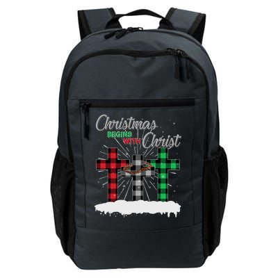 Christmas Begins With Christ Jesus Birthday Daily Commute Backpack