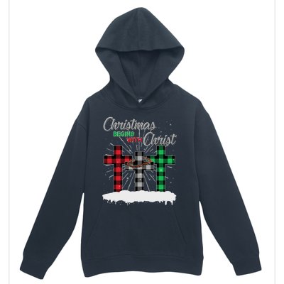 Christmas Begins With Christ Jesus Birthday Urban Pullover Hoodie