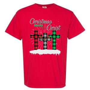 Christmas Begins With Christ Jesus Birthday Garment-Dyed Heavyweight T-Shirt