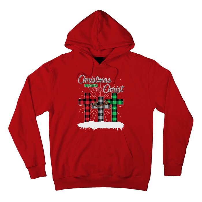 Christmas Begins With Christ Jesus Birthday Hoodie