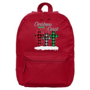 Christmas Begins With Christ Jesus Birthday 16 in Basic Backpack